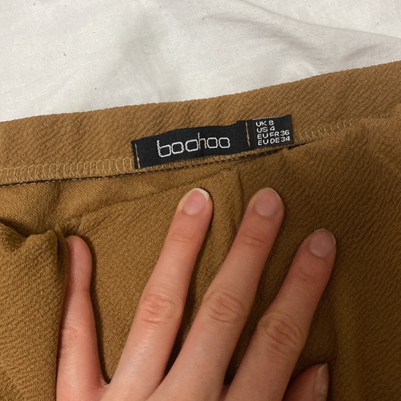 Boohoo Matching co-ord Set (crop top & high waisted skirt) in brown - Picture 4 of 7